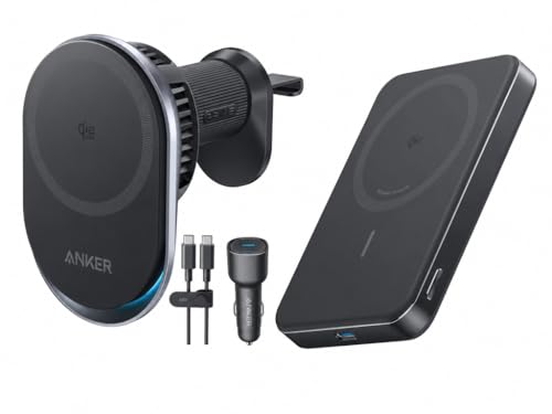 25W Magnetic Wireless Car Charger & 10,000mAh Power Bank