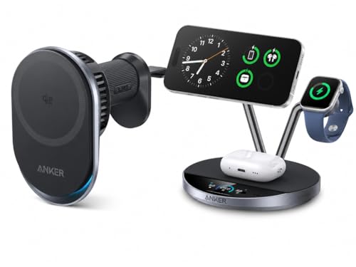 25W Magnetic Car Charger & 3-in-1 Wireless Charging Station