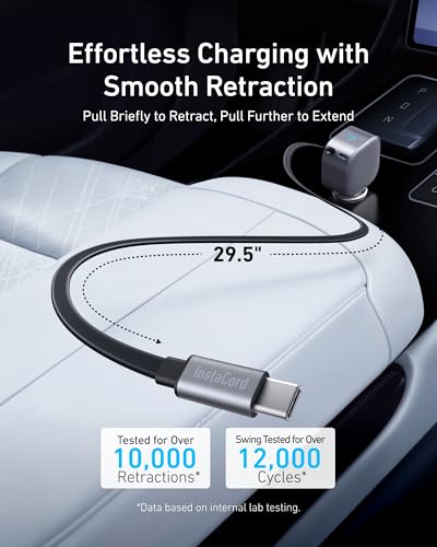 75W Retractable USB-C Car Charger & 3-in-1 Wireless Charging Station