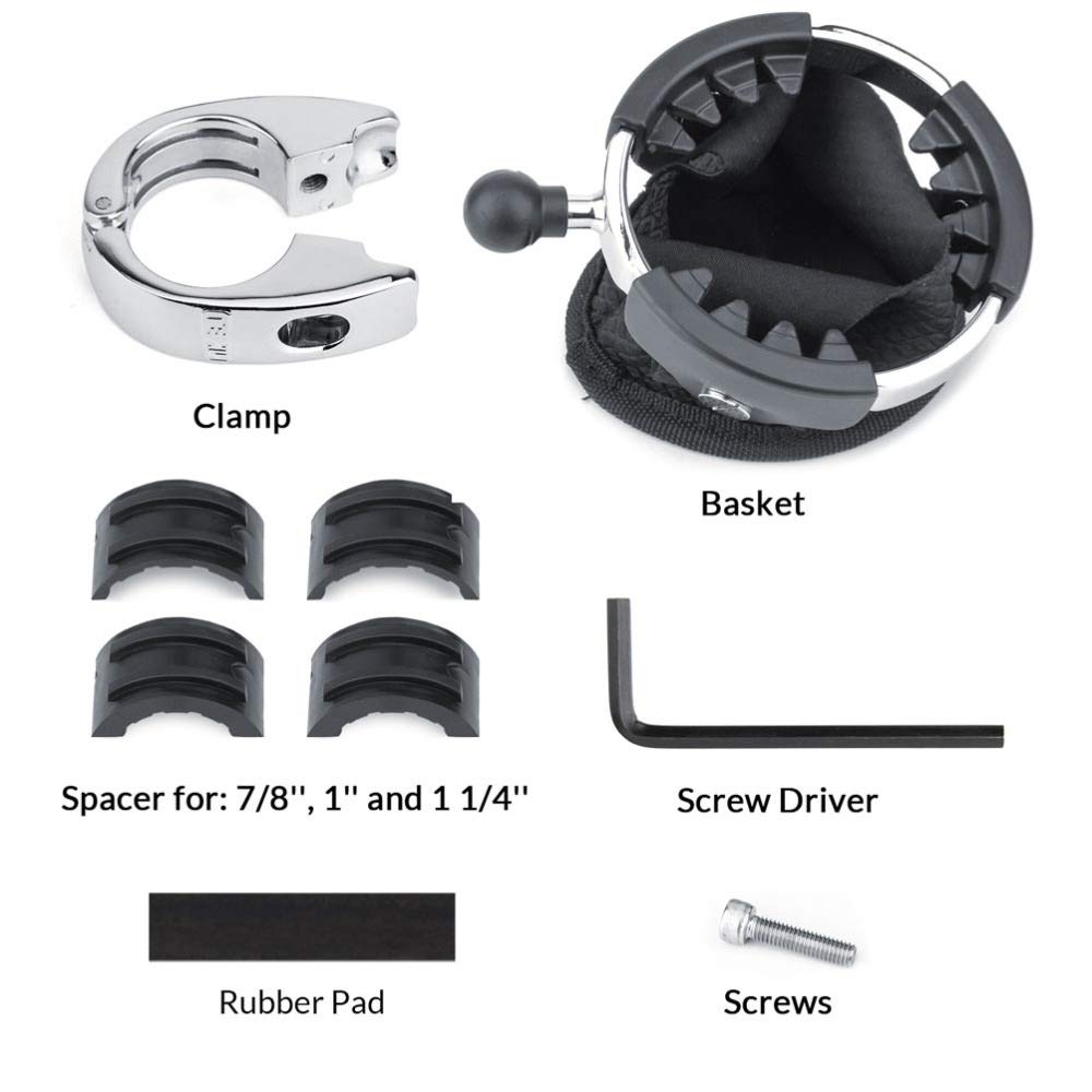 Rotatable Handlebar Cup & Bottle Holder for Motorcycles & Bikes