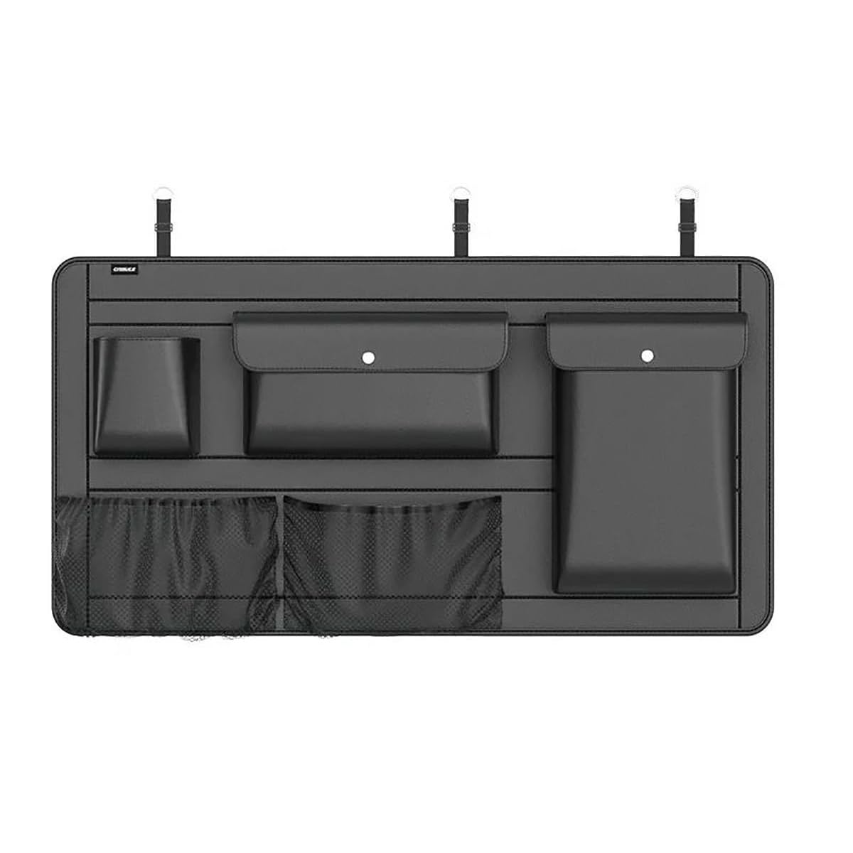 High-Capacity PU Leather Car Seat Back Organizer