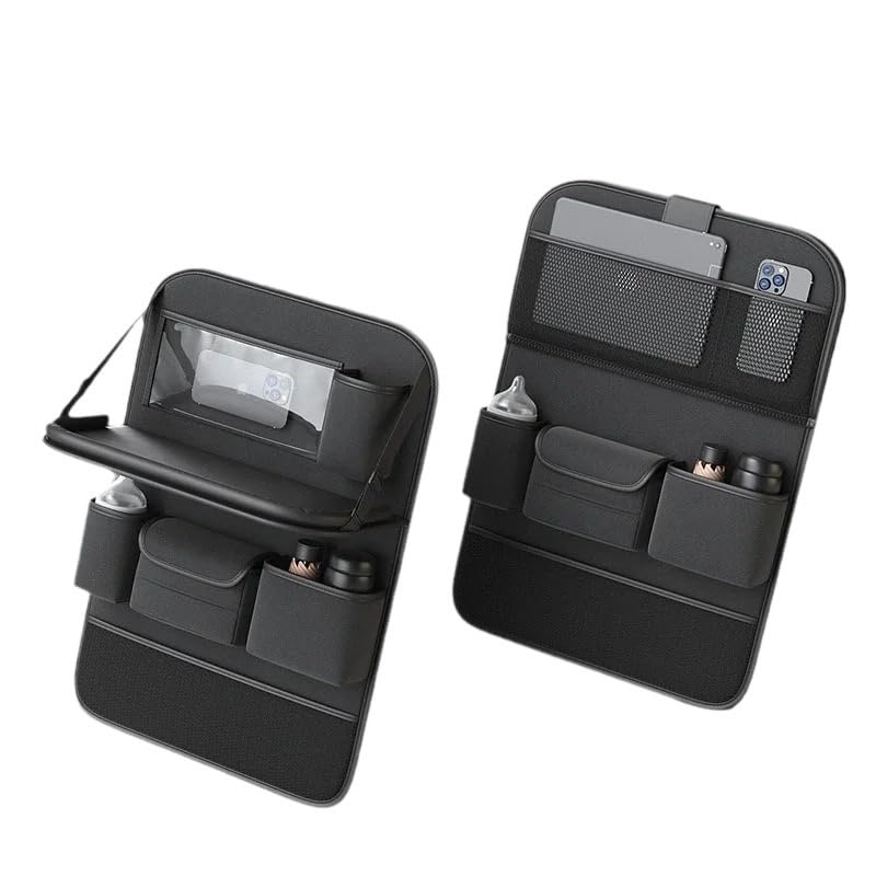Car Seat Back Organizer with Foldable Tablet Tray