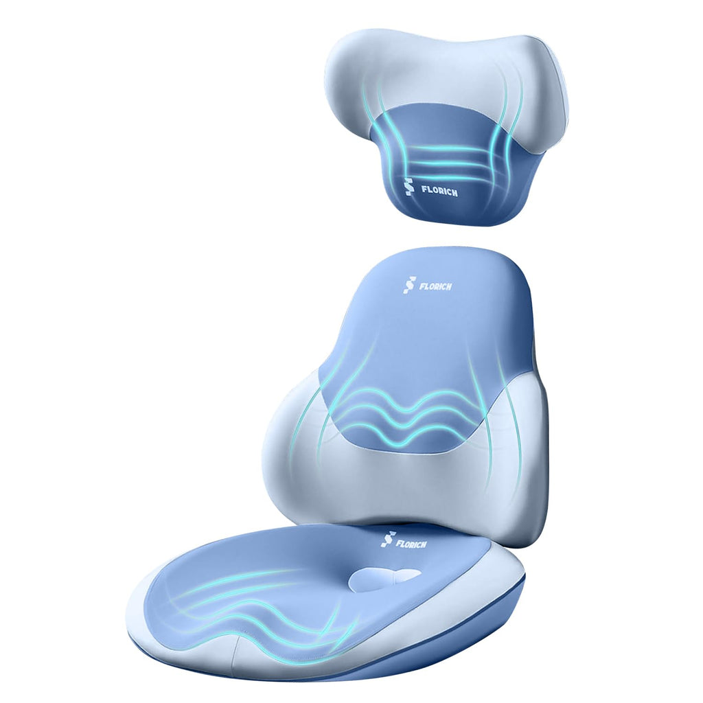 Memory Foam Seat Cushion & Lumbar Support Pillow Set