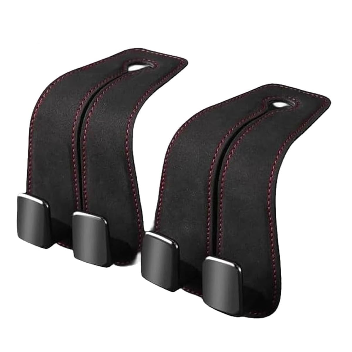 Leather Car Headrest Double Hooks for Audi Models 2-Pack