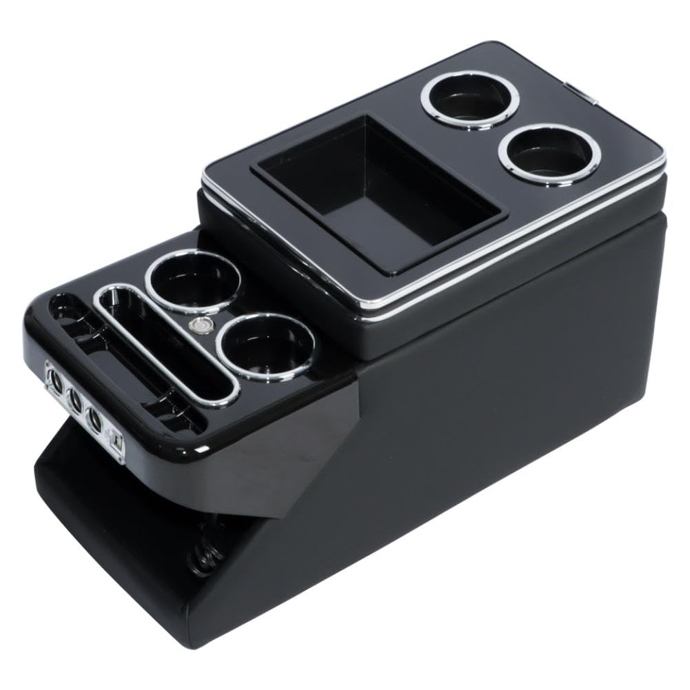Car Front Center Console Cup Holder 24cm with USB Charging