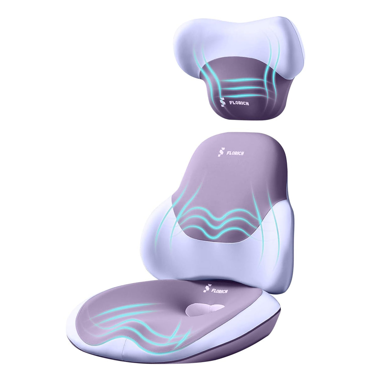 Memory Foam Seat Cushion & Lumbar Support Pillow Set