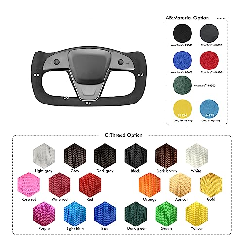 Yoke Steering Wheel Cover for Tesla Model S 2021–2023 & Model X 2021–2025