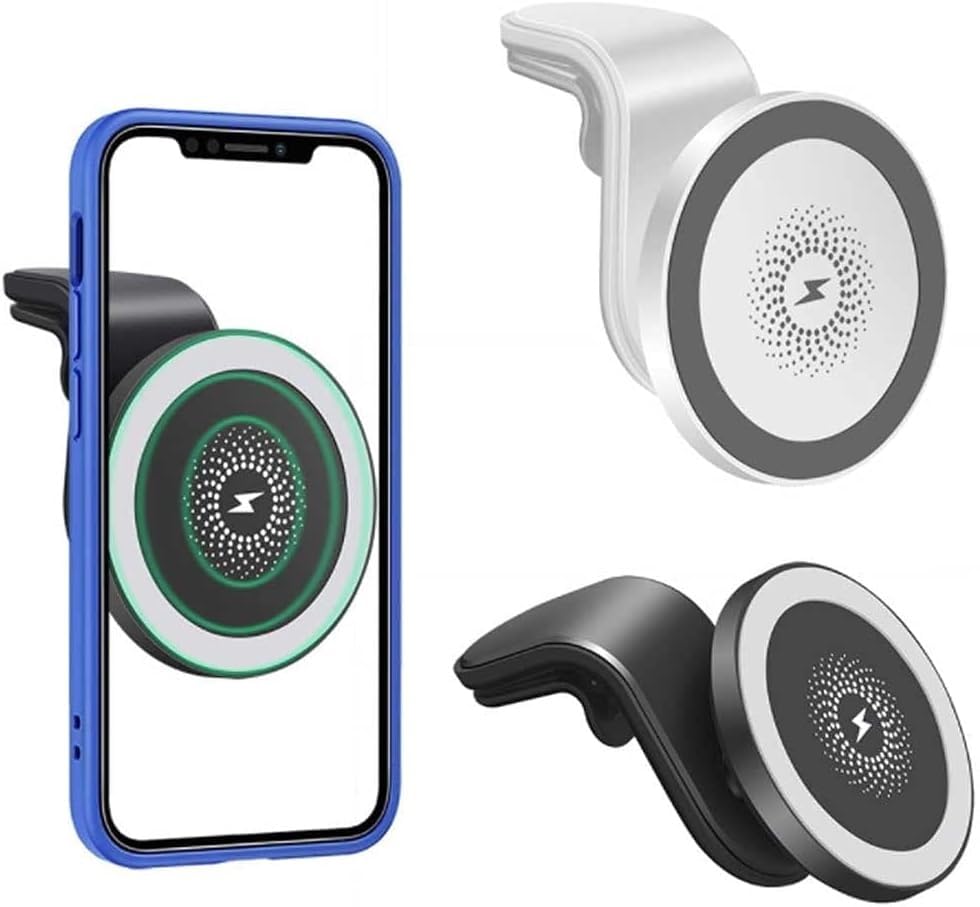 15W Magnetic Wireless Car Charger & 360° Air Vent Phone Mount