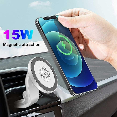 15W Magnetic Wireless Car Charger & 360° Air Vent Phone Mount