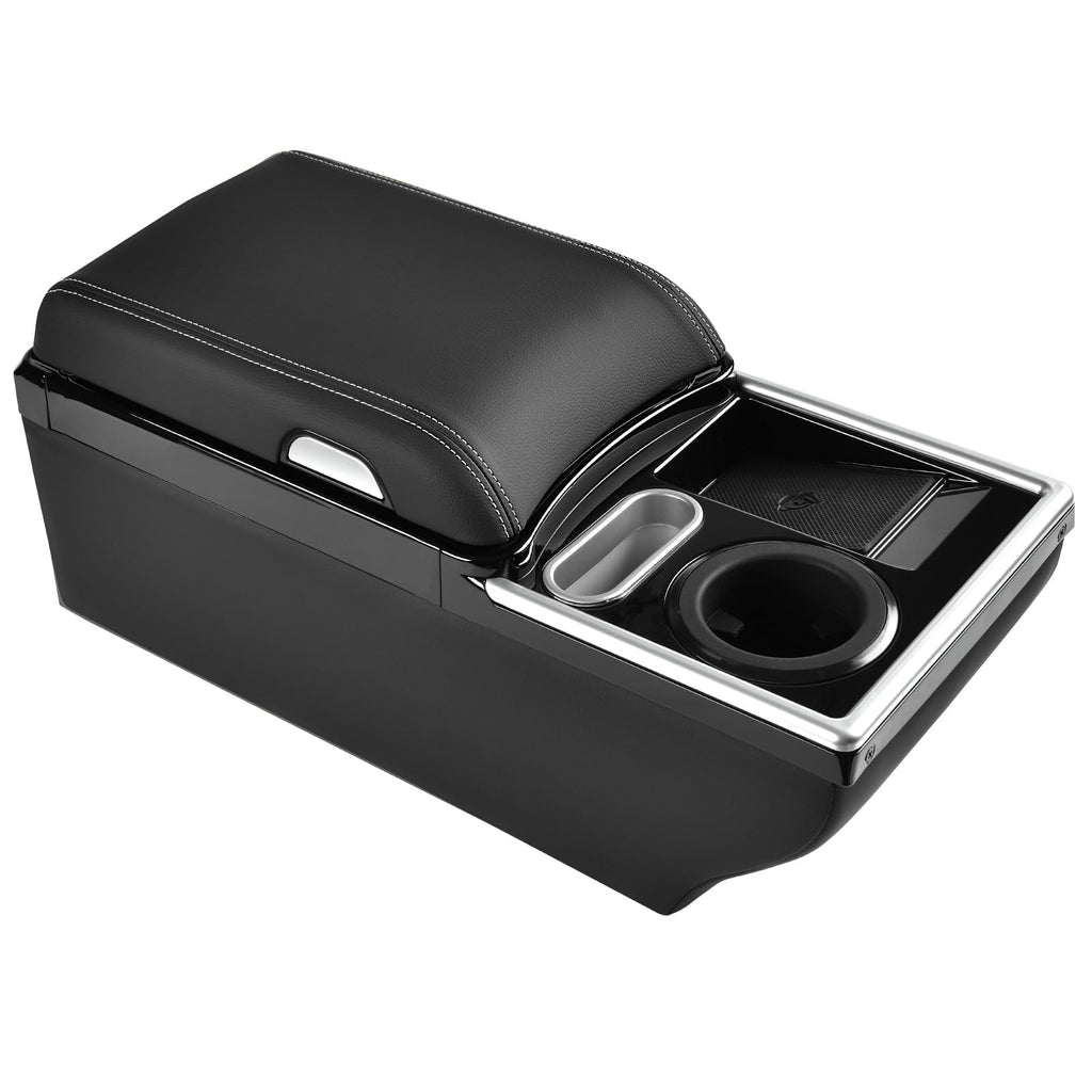 Universal Center Console with Wireless Charging, Cup Holders & Ambient Lighting