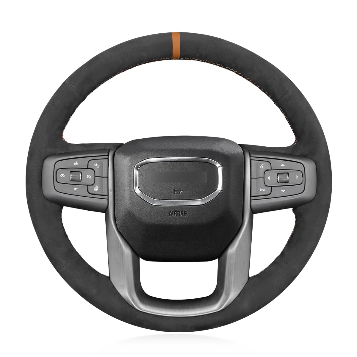 Hand-Stitched Steering Wheel Cover for GMC Sierra & Yukon Models
