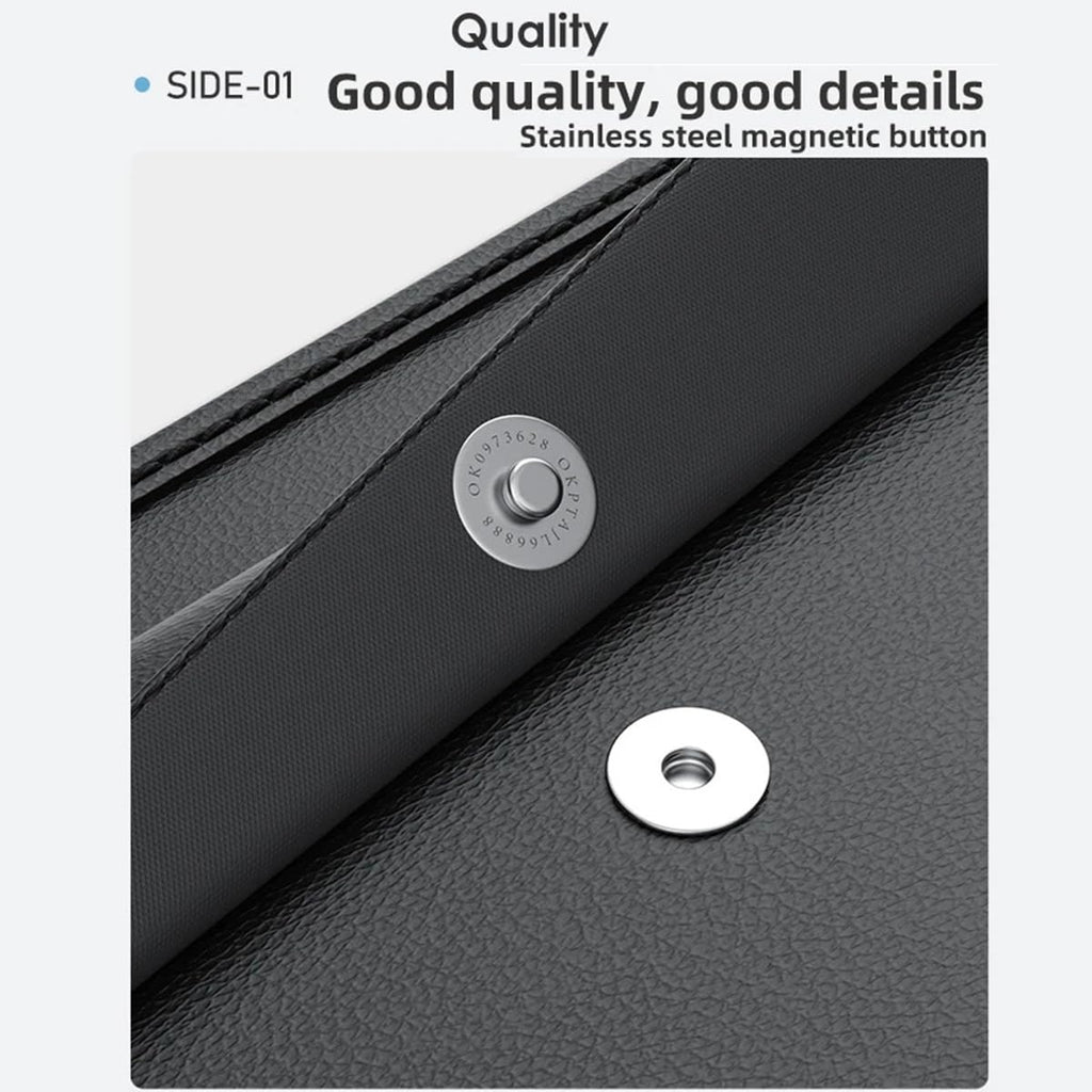 High-Capacity PU Leather Car Seat Back Organizer