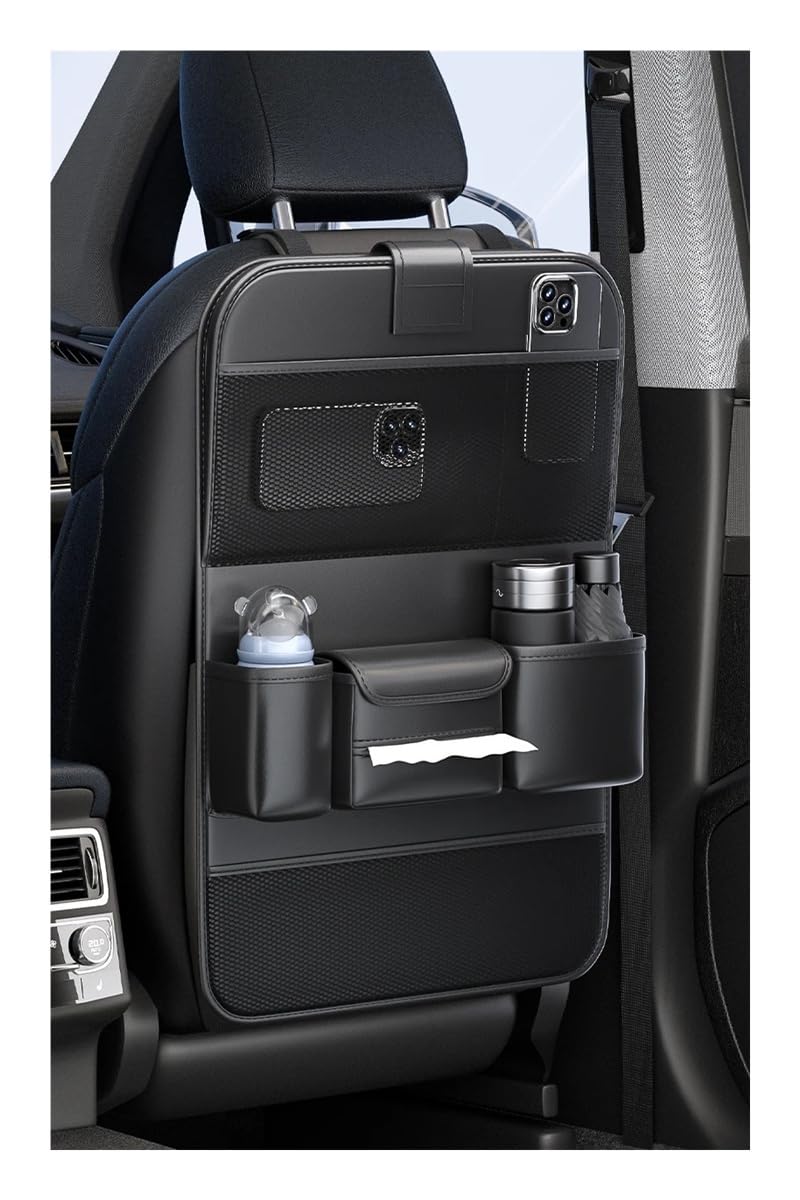 Car Seat Back Organizer with Foldable Tablet Tray