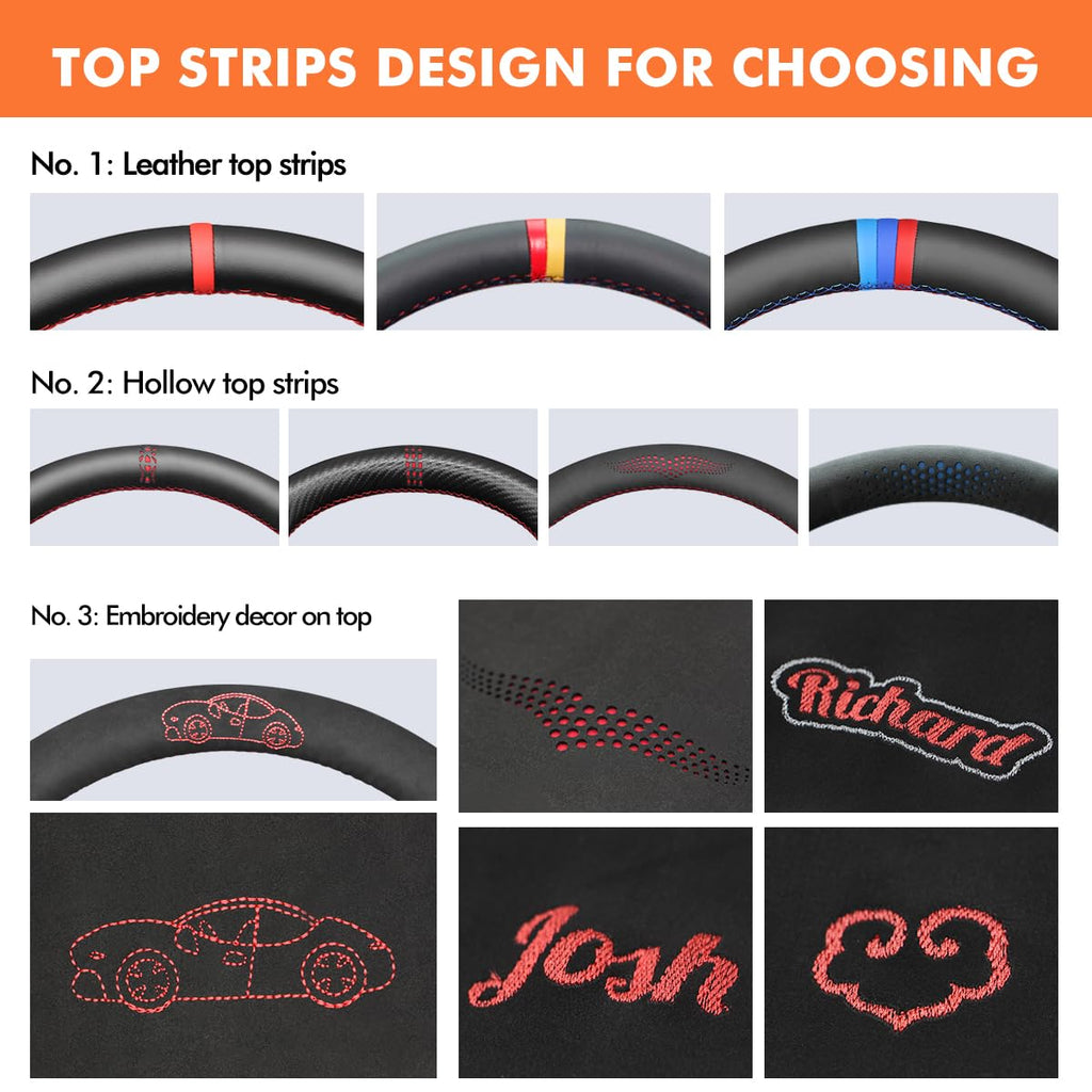 MEWANT Stitch On Custom Fit Steering Wheel Cover for Toyota 4Runner