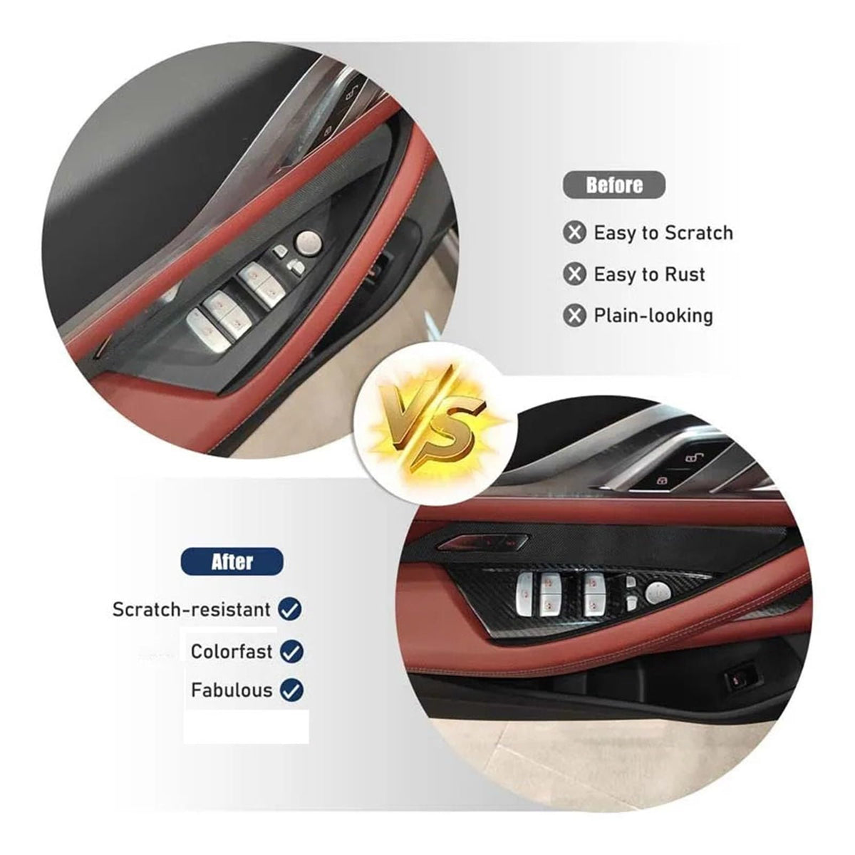 Carbon Fiber Window Switch Trim for BMW 4 Series G22 G23 G26 2020–2024
