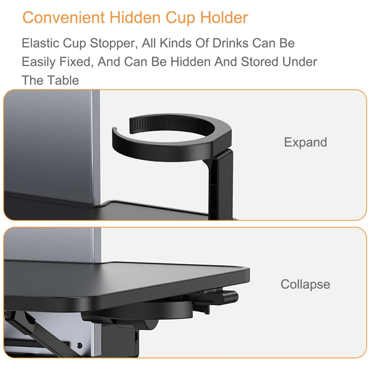 Multifunctional Foldable Car Seat Tray Table with Phone Holder