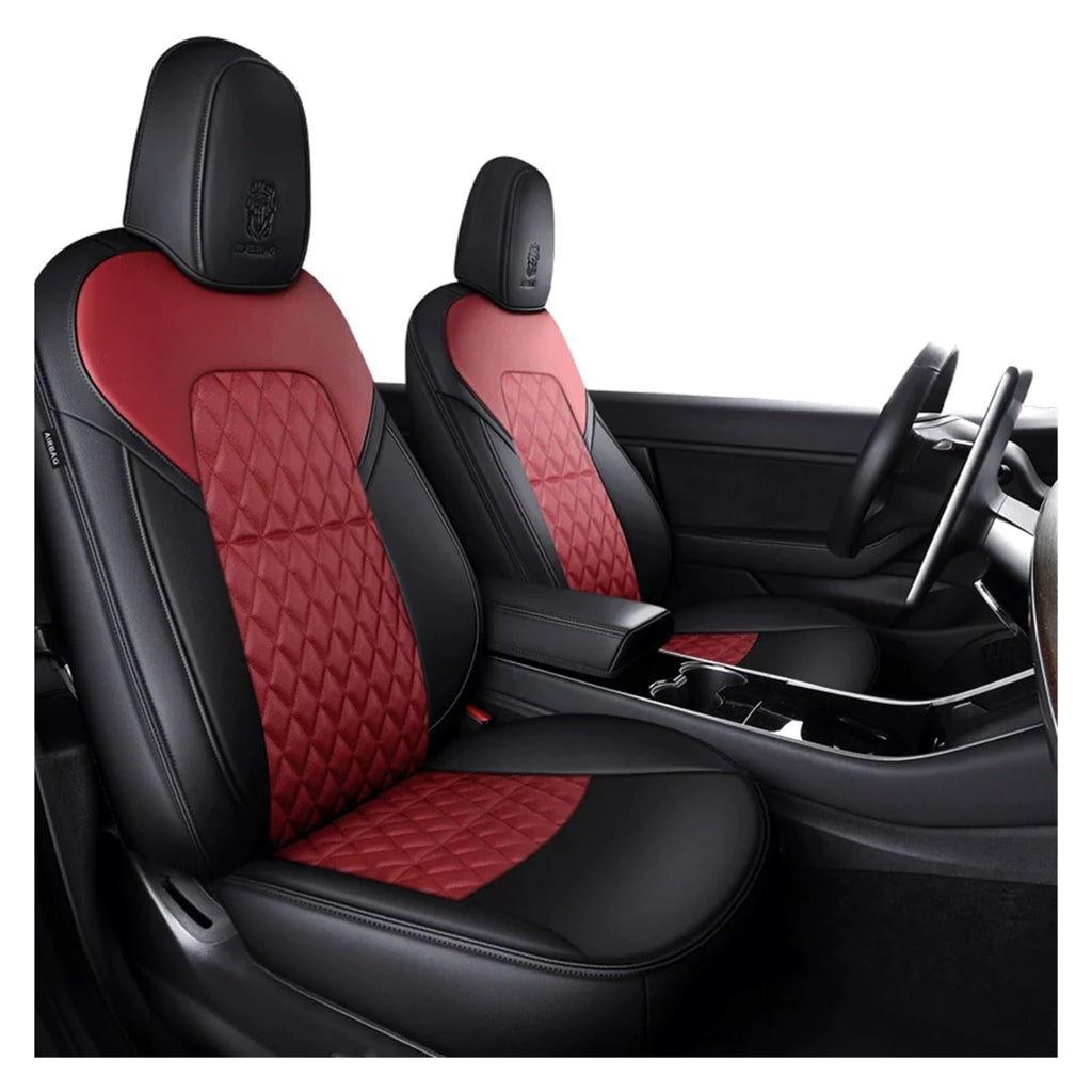 360° Full-Coverage Leather Seat Covers for Tesla Model 3 & Model Y