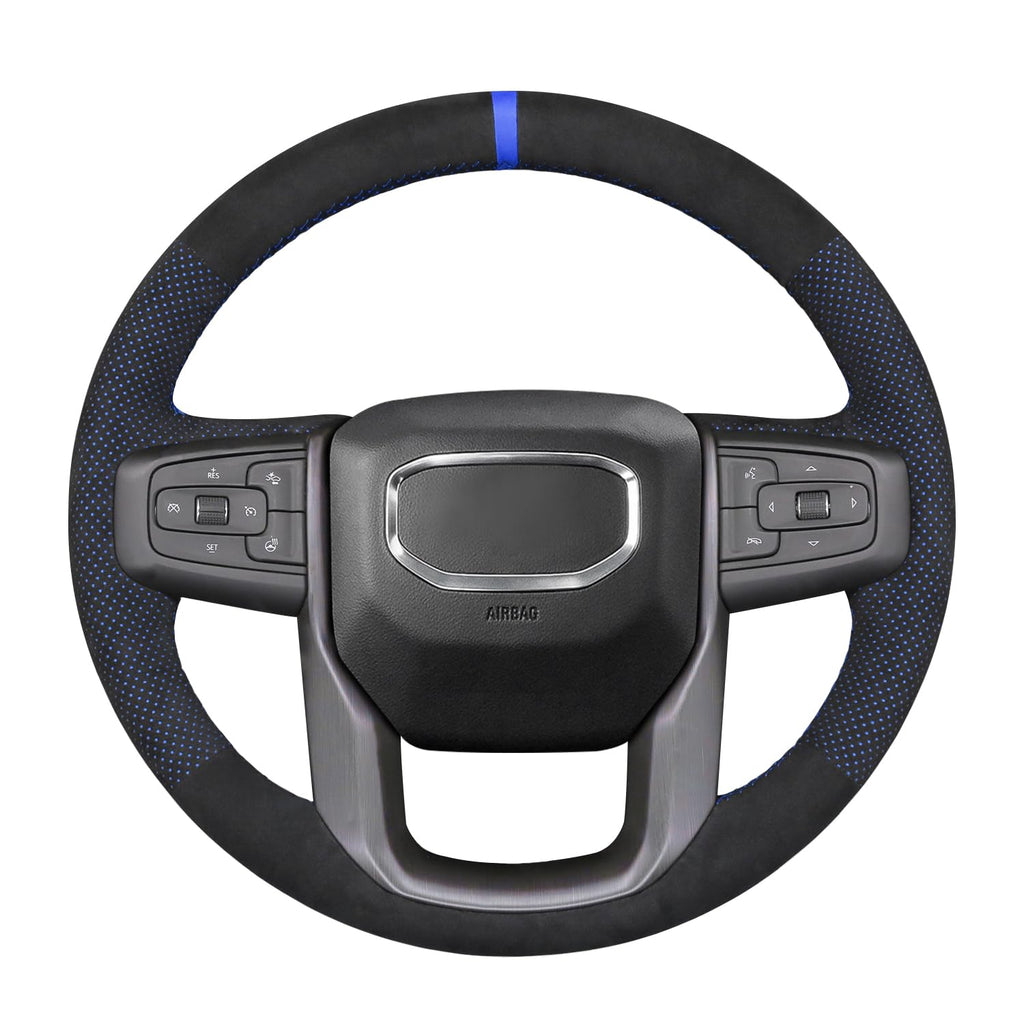 Hand-Stitched Steering Wheel Cover for GMC Sierra & Yukon Models