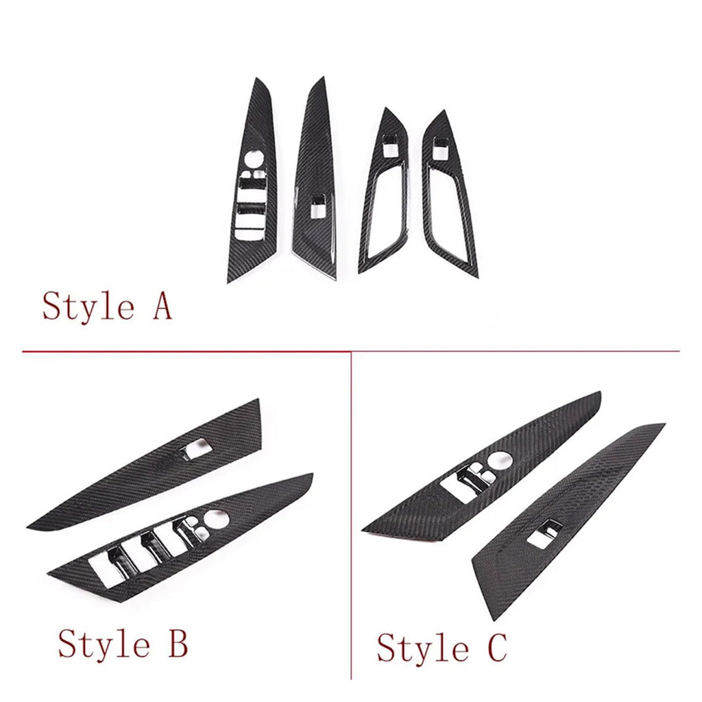 Carbon Fiber Window Switch Trim for BMW 4 Series G22 G23 G26 2020–2024