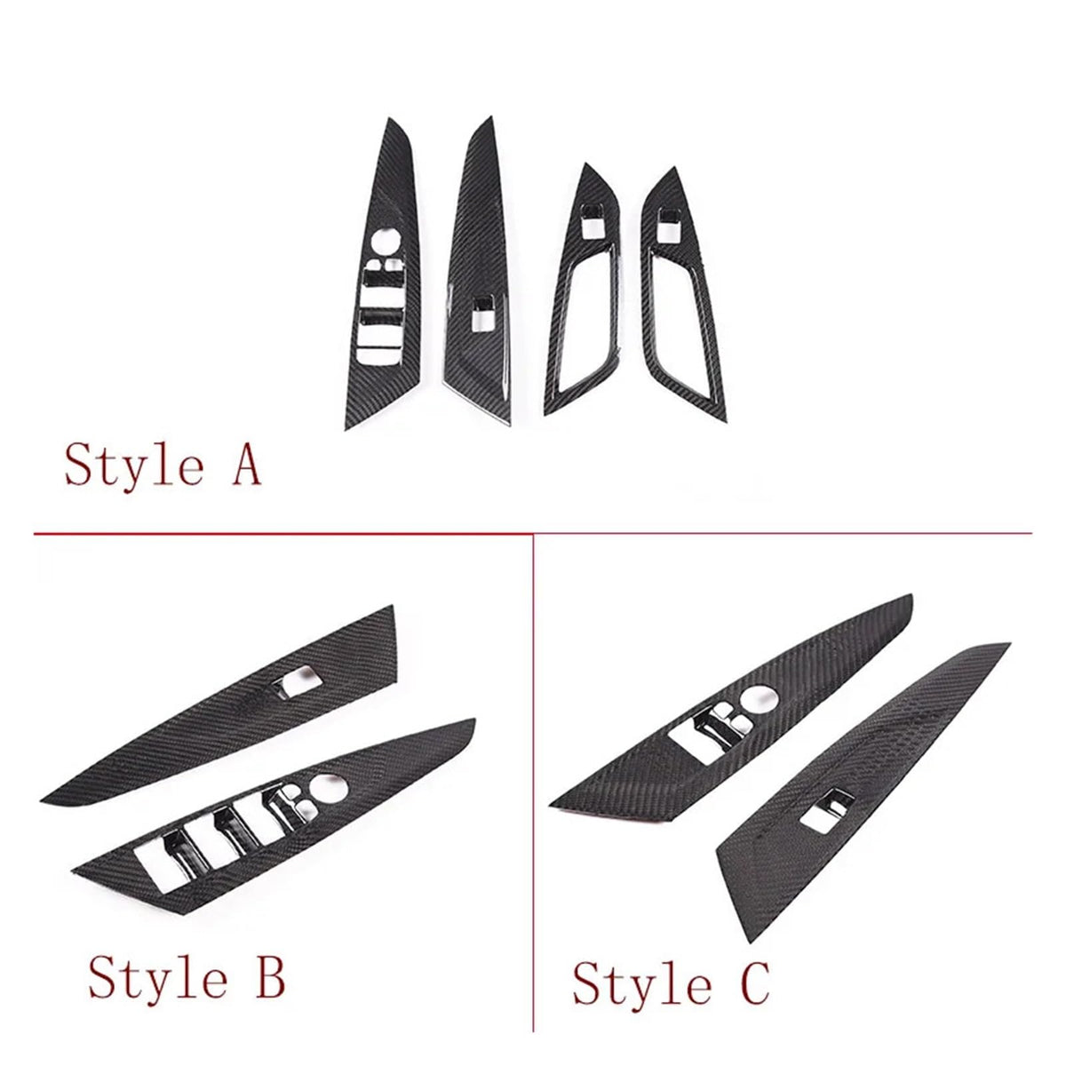 Carbon Fiber Window Switch Trim for BMW 4 Series G22 G23 G26 2020–2024