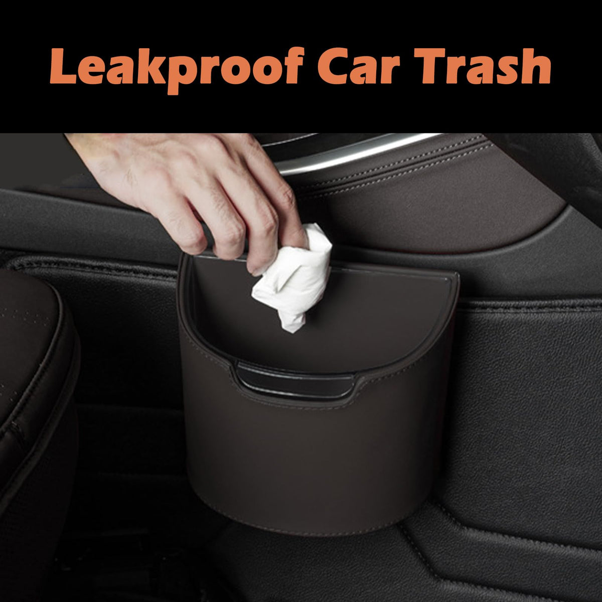 Mini Leakproof Car Trash Can for Cars, SUVs & Trucks