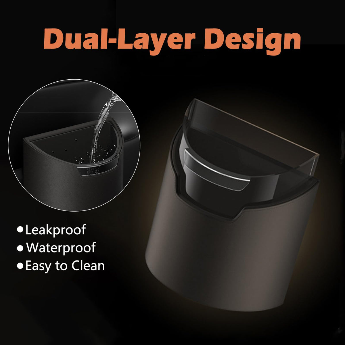 Mini Leakproof Car Trash Can for Cars, SUVs & Trucks