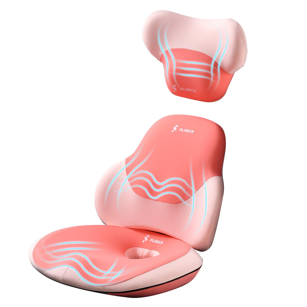 Memory Foam Seat Cushion & Lumbar Support Pillow Set