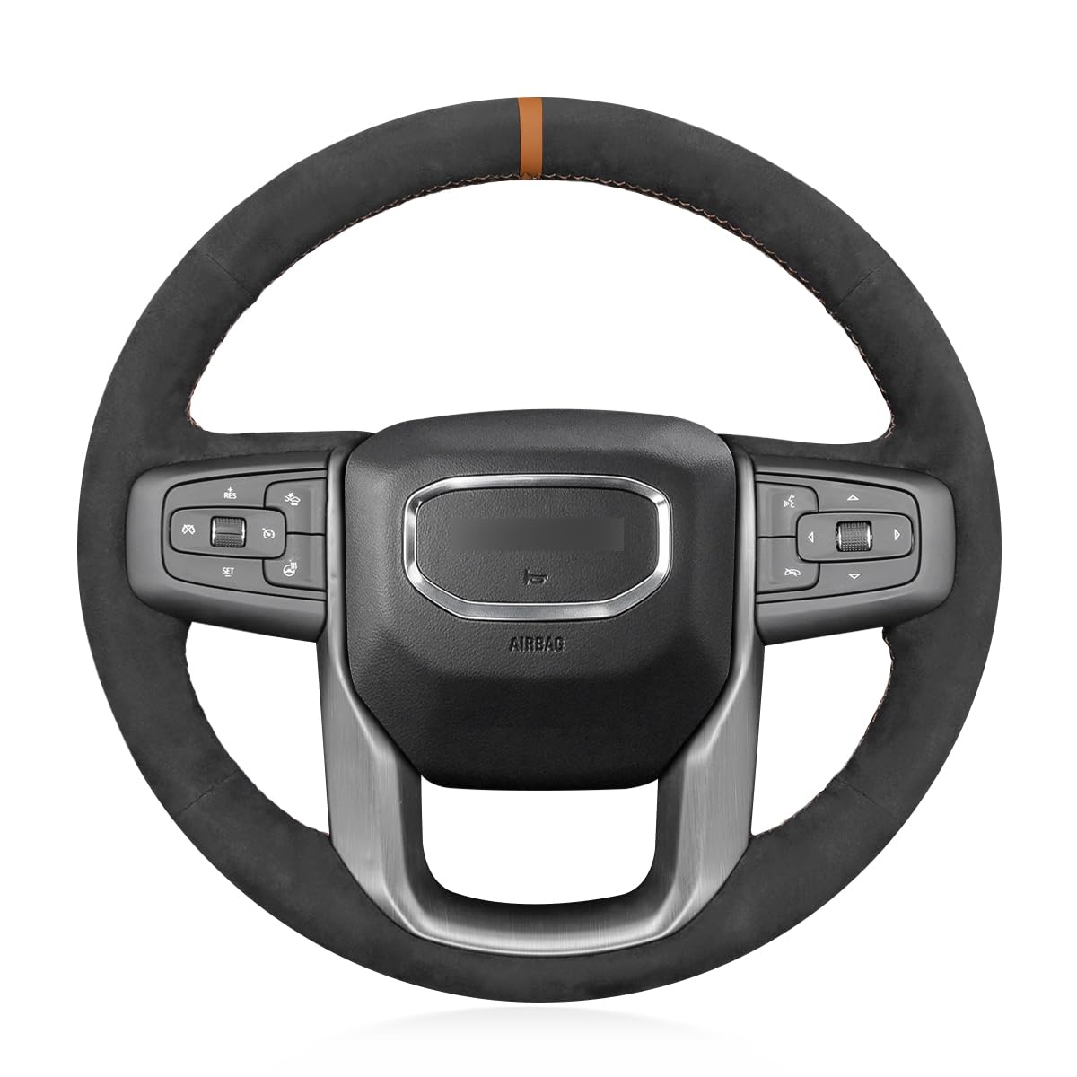 Hand-Stitched Steering Wheel Cover for GMC Sierra & Yukon Models
