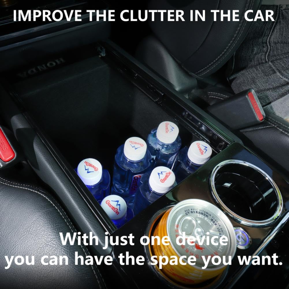Car Front Center Console Cup Holder 24cm with USB Charging