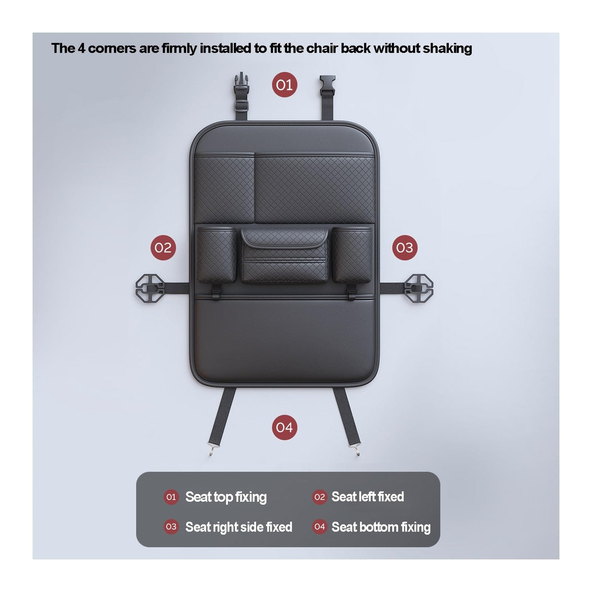 Universal Car Seat Back Organizer with Cup Holder
