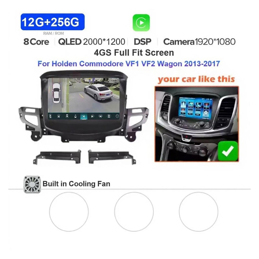 9" Android Car Stereo with Wireless CarPlay for Holden VF Commodore 2013–2017