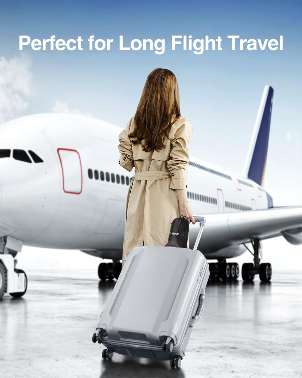 Luxtude Inflatable Lumbar Pillow for Airplane Travel