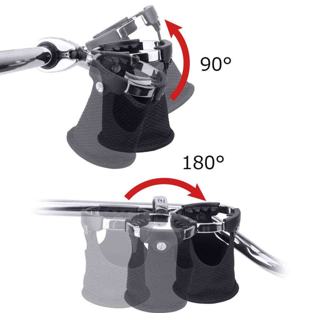 Rotatable Handlebar Cup & Bottle Holder for Motorcycles & Bikes