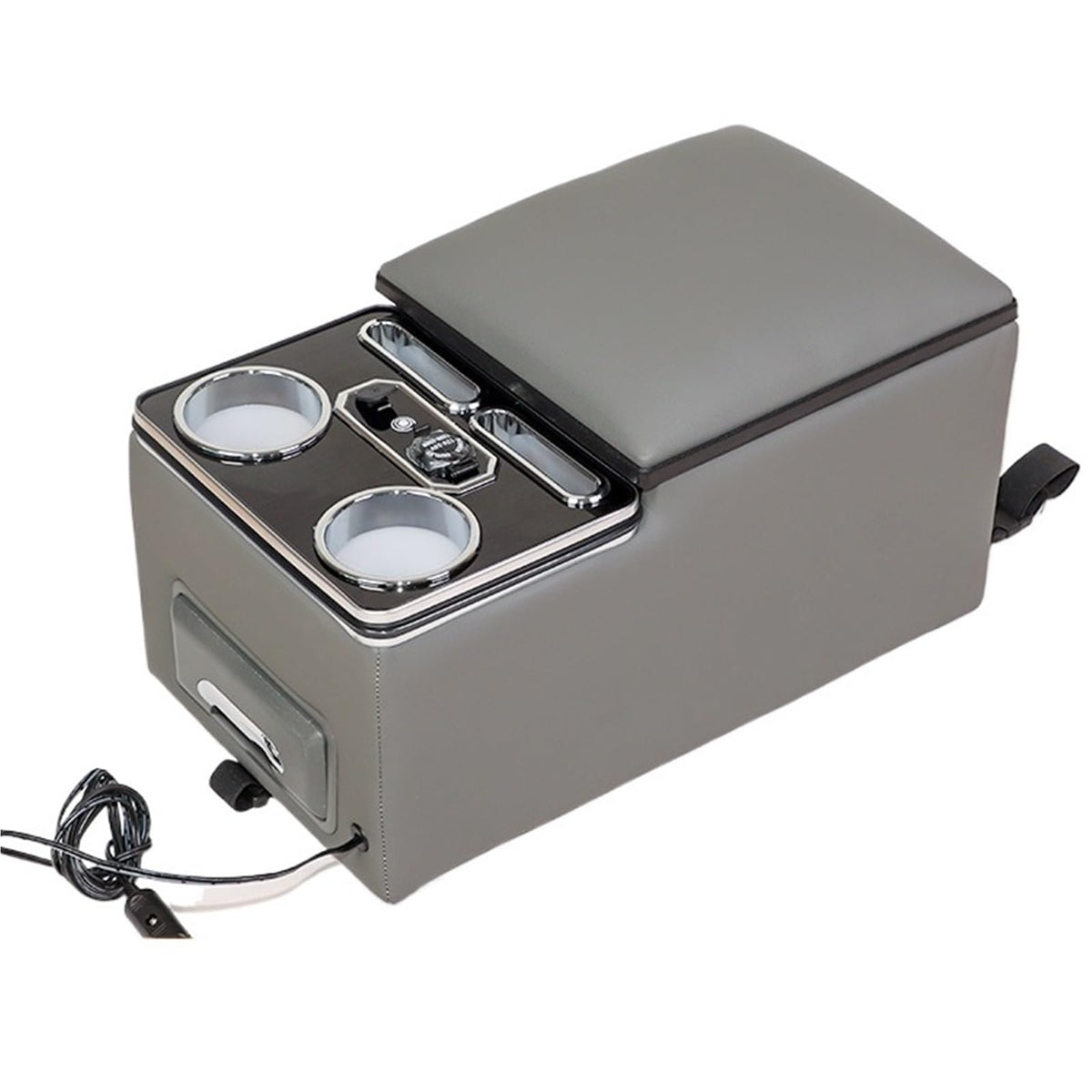 Center Console Organizer with 7-Color Ambient Lighting
