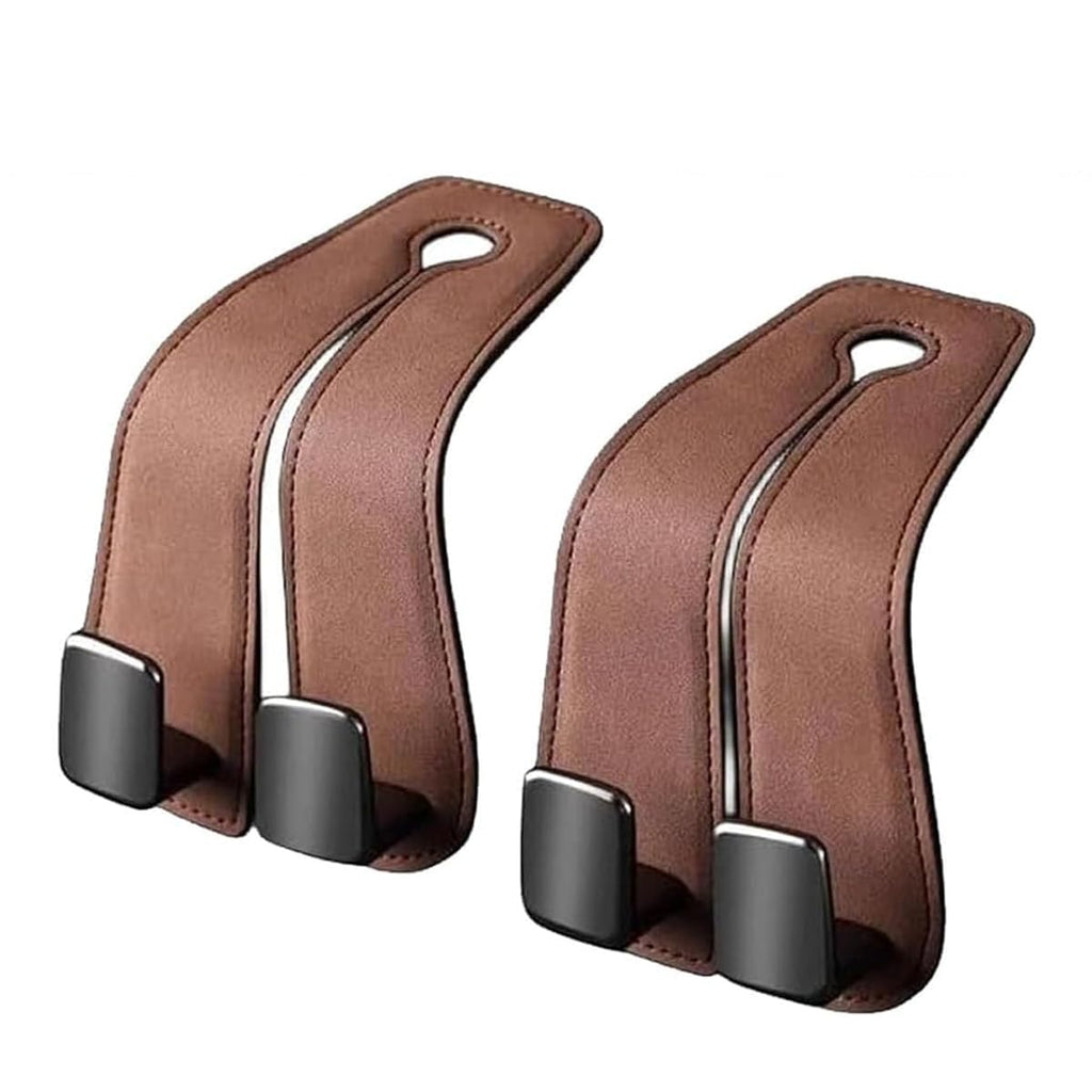 Leather Car Headrest Double Hooks for Audi Models 2-Pack