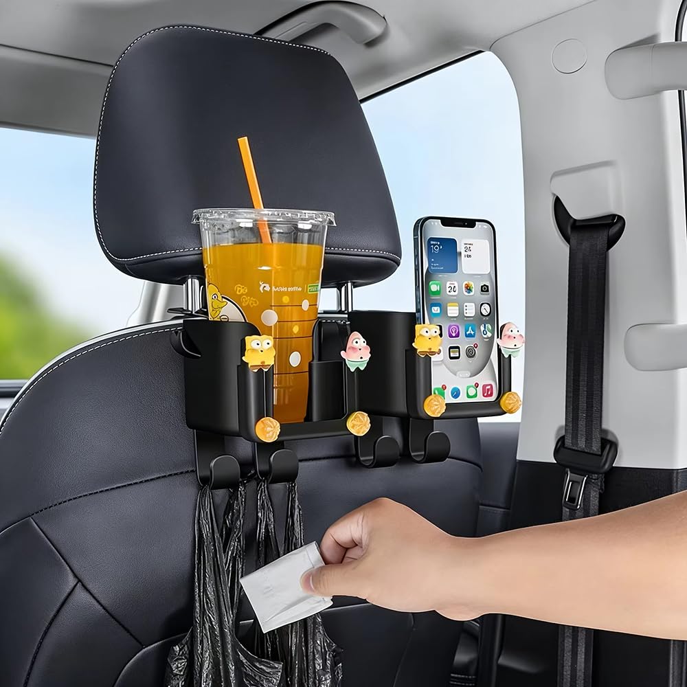 RSSMALL 2 pcs 3-in-1 Headrest Hook for Jeep Gladiator