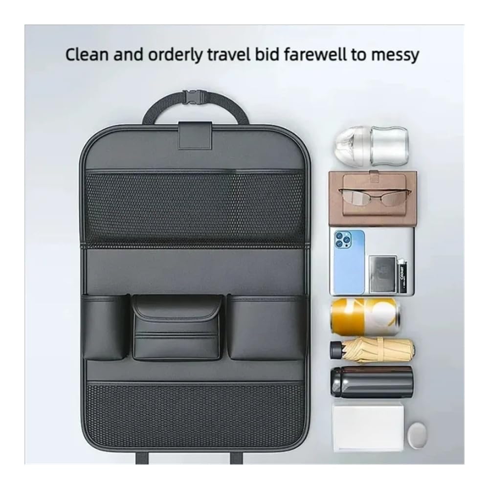Car Seat Back Organizer with Foldable Tablet Tray