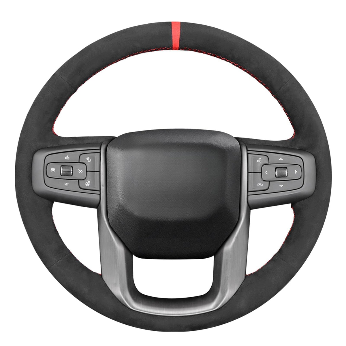 Hand-Stitched Steering Wheel Cover for GMC Sierra & Yukon Models