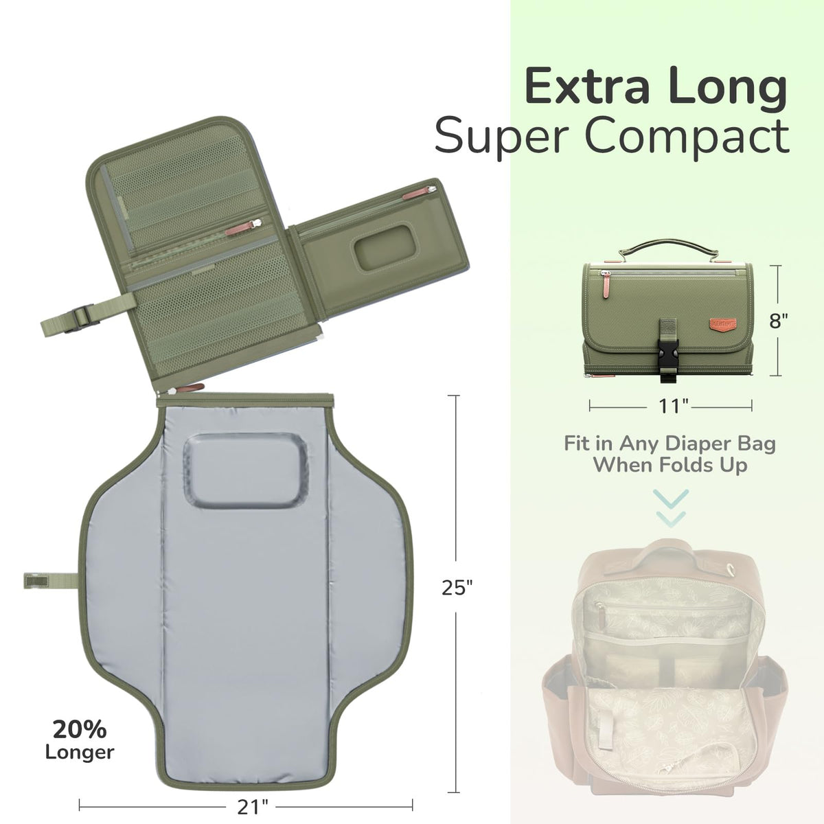 Alatino Portable Diaper Changing Pad for Baby