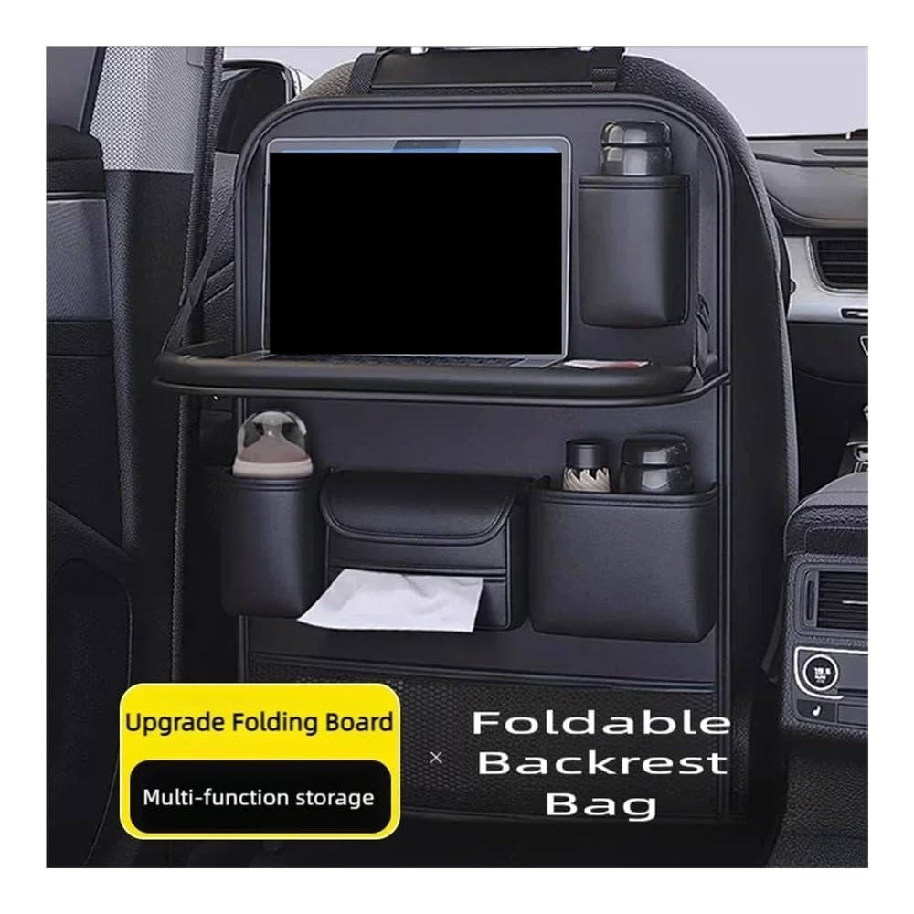 Car Seat Back Organizer with Foldable Tablet Tray