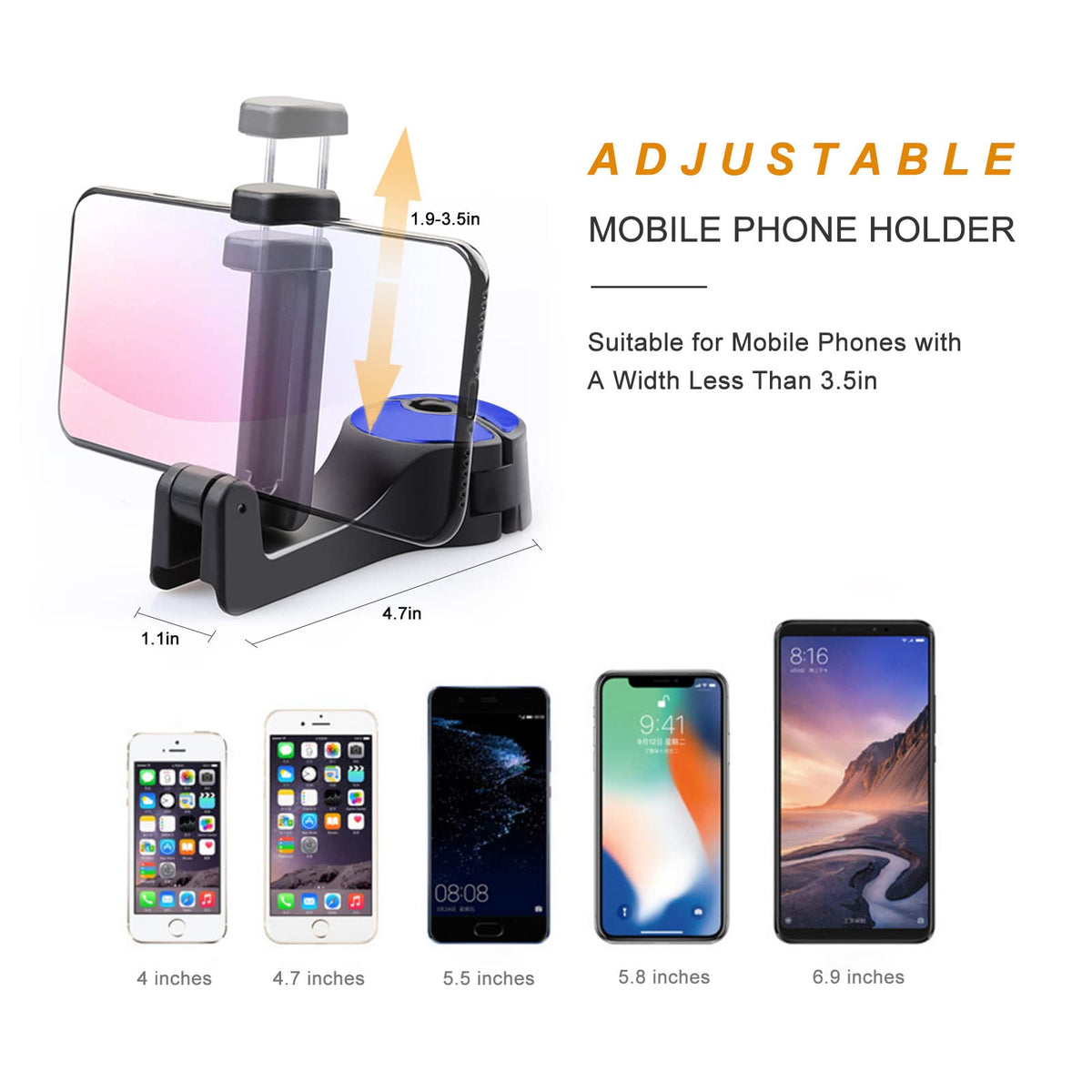 Universal 360° Car Headrest Hook with Phone Holder
