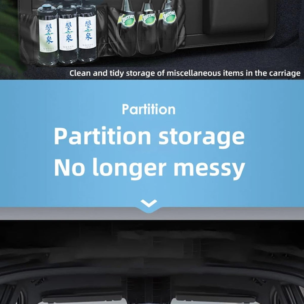 High-Capacity PU Leather Car Seat Back Organizer