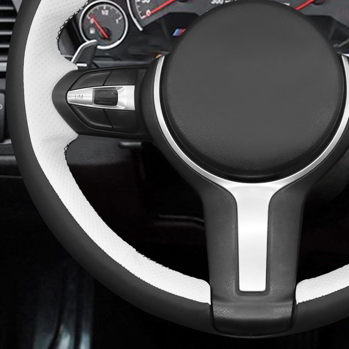 Hand-Stitched Steering Wheel Cover for BMW M Sport Models