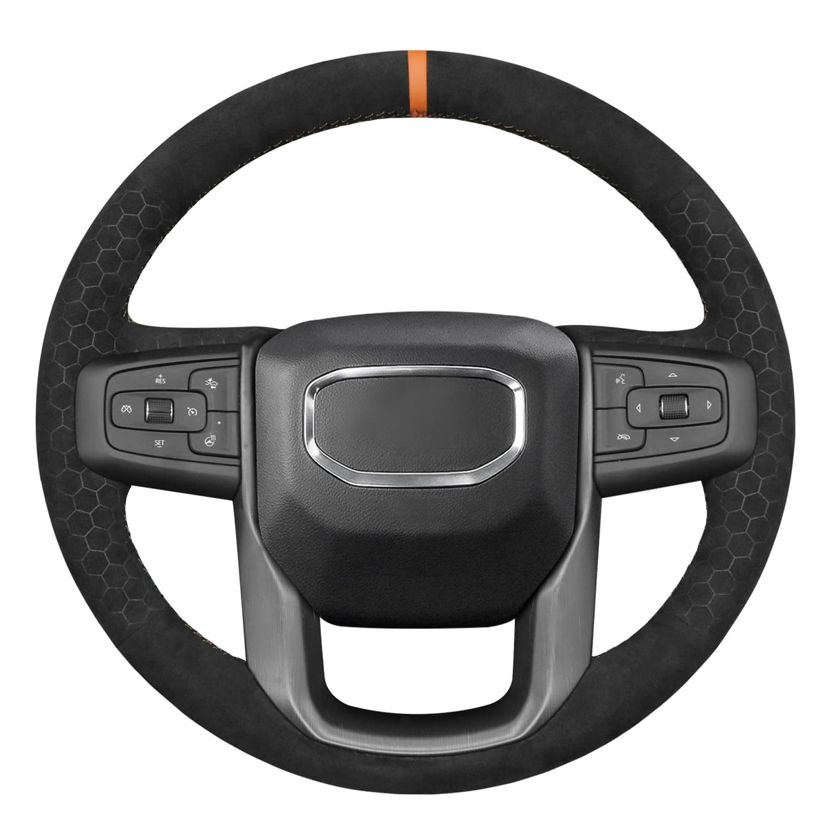 Hand-Stitched Steering Wheel Cover for GMC Sierra & Yukon Models