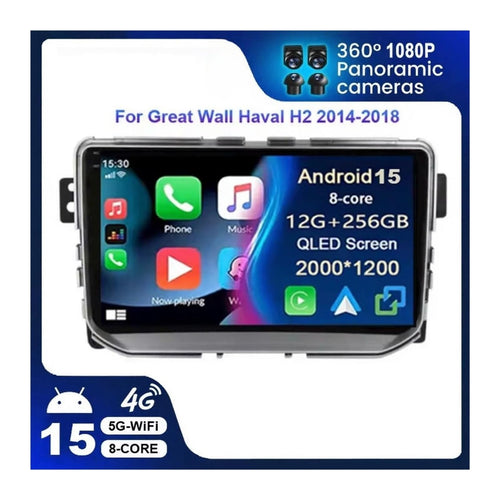 2 DIN Android Car Stereo with Navigation & 4G for Haval H2 2014–2018