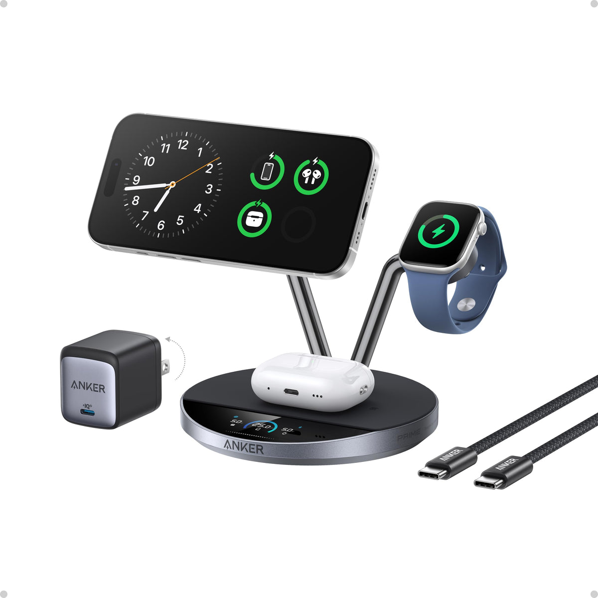 25W Magnetic Car Charger & 3-in-1 Wireless Charging Station