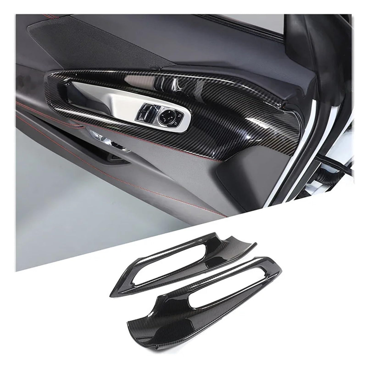 Carbon Fiber Window Switch Trim for Corvette C8 2020–2023