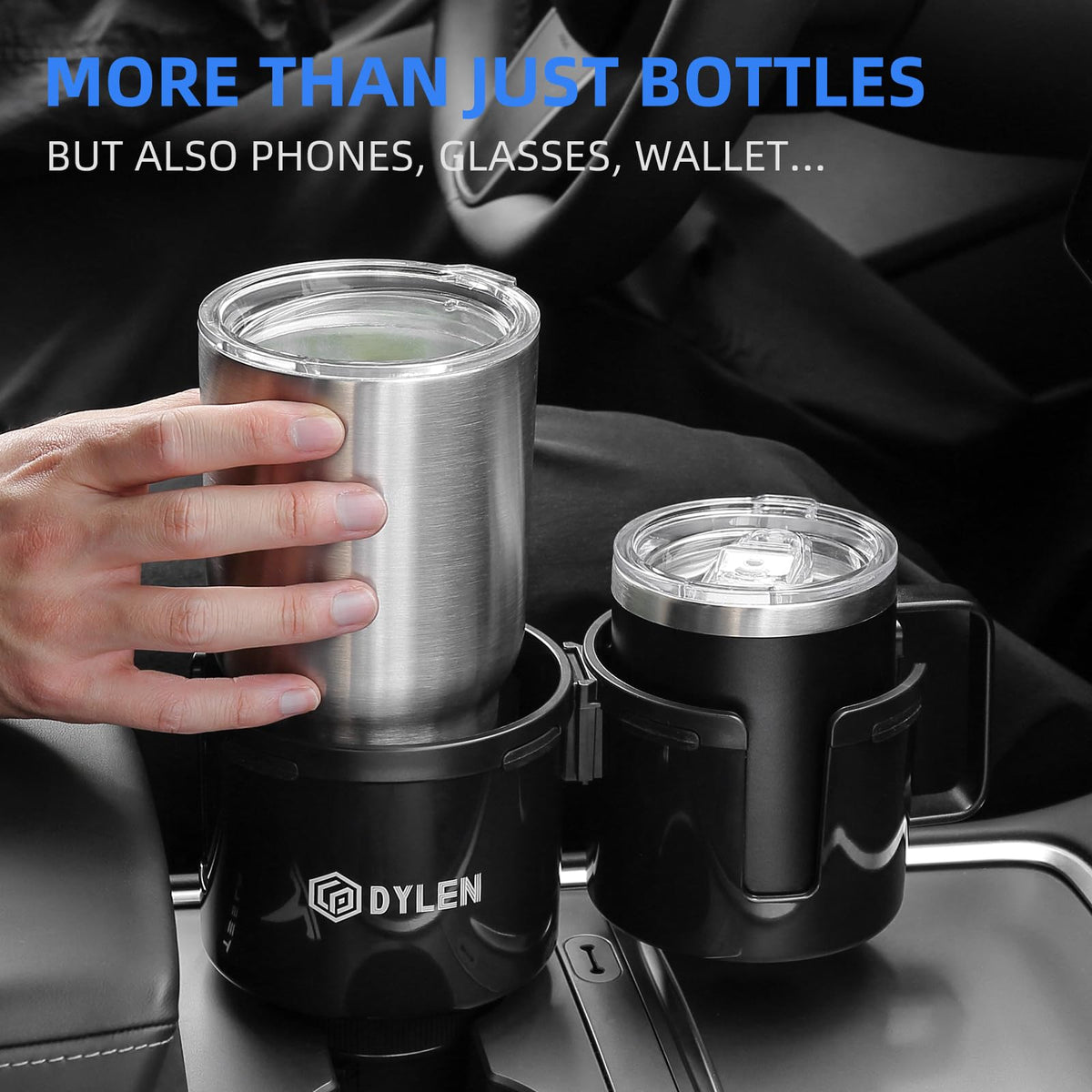 DYLEN Car Cup Holder Expander, 2 in 1 Cup Holder Adapter Extender