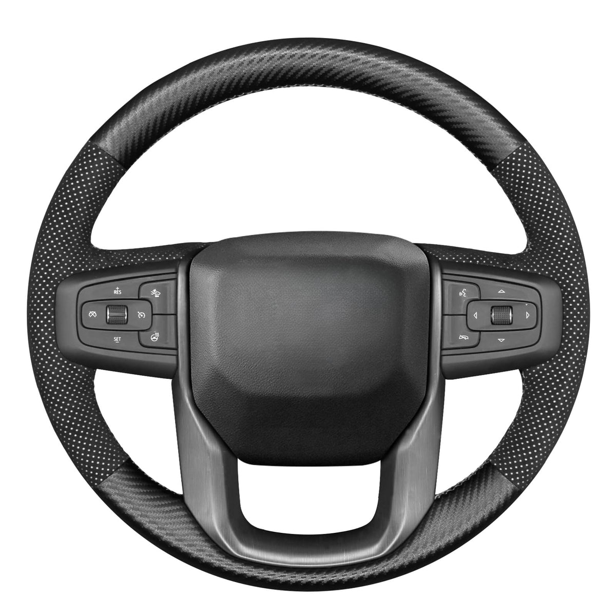 Hand-Stitched Steering Wheel Cover for GMC Sierra & Yukon Models