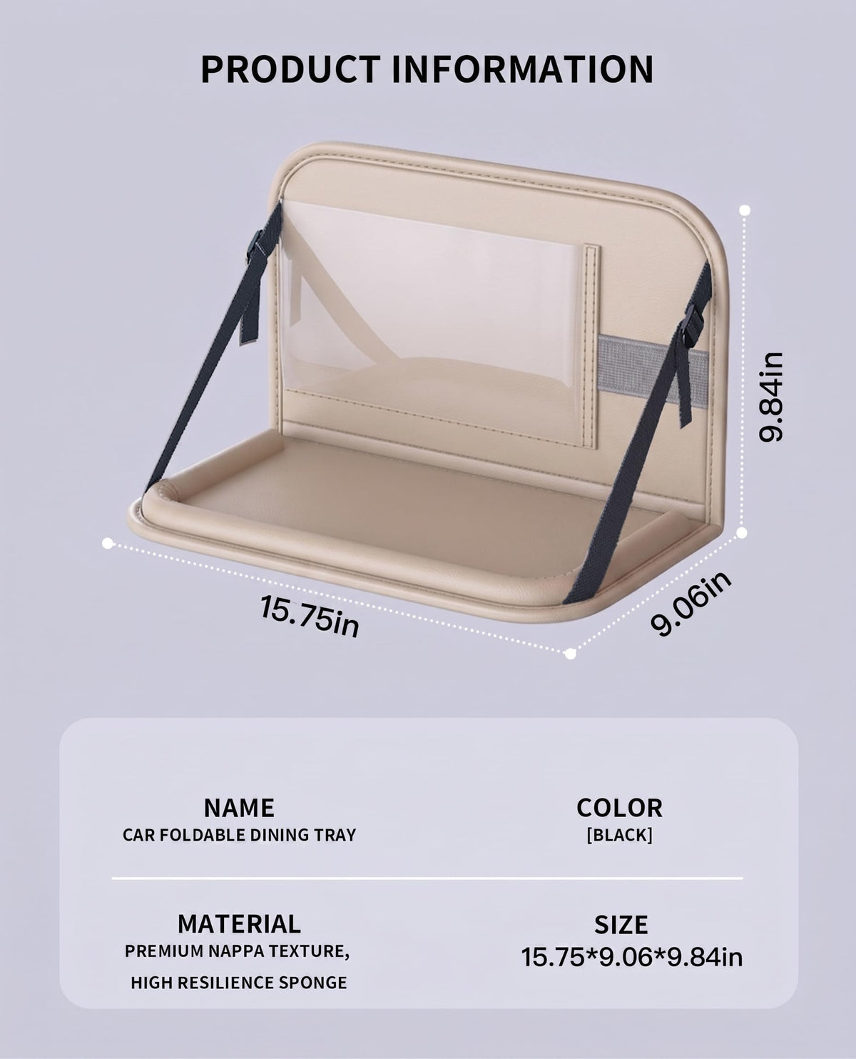 SportySizz Backseat Car Organizer with Foldable Tray & Tablet Holder